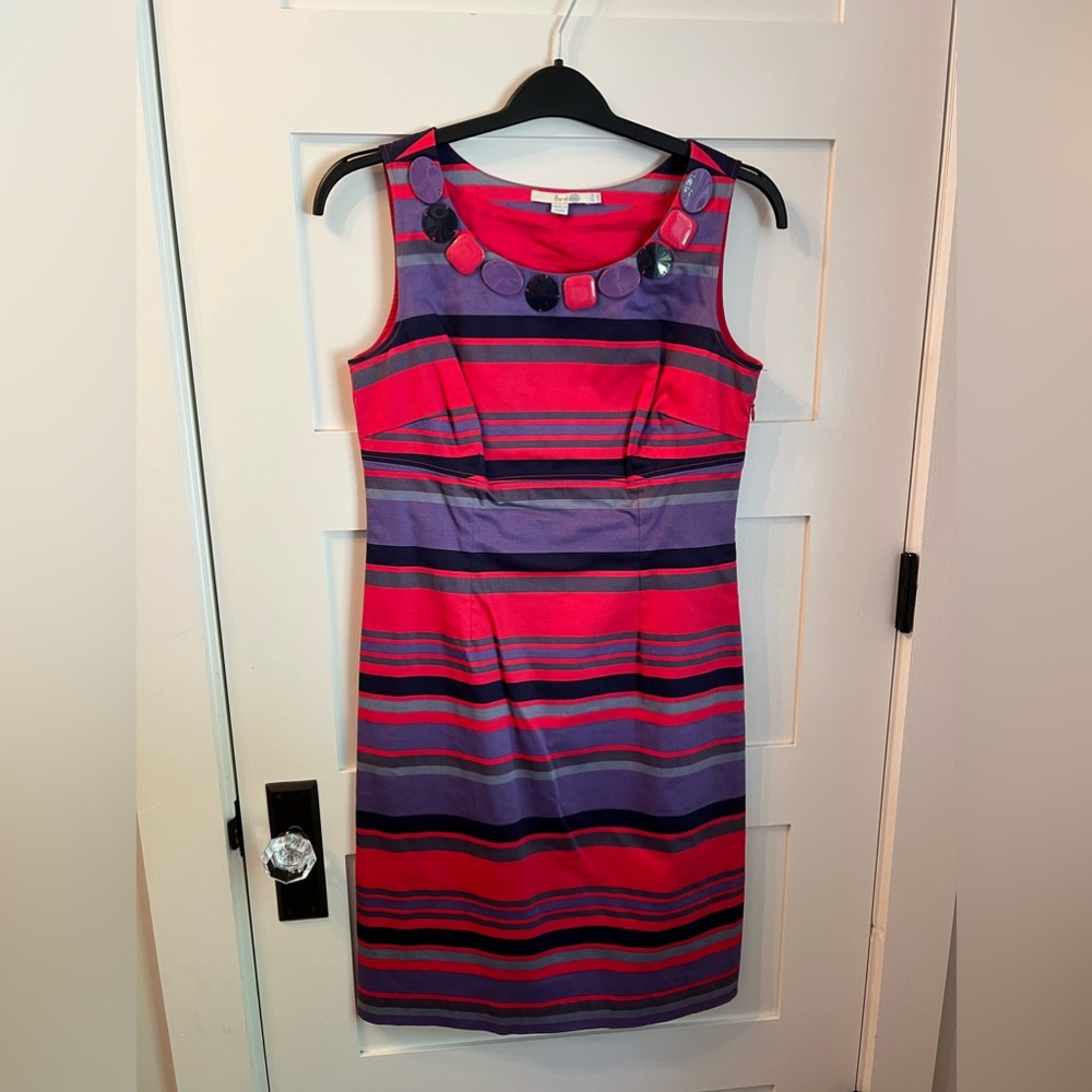 Boden Striped Beaded Dress 8